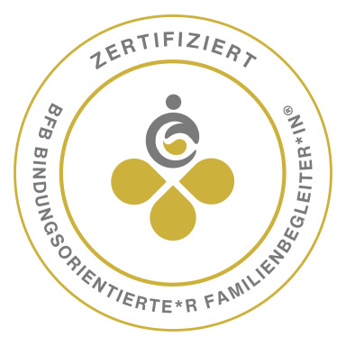 Zertifizierungslogo für Bindungsorientierte*r Familienbegleiter*in.